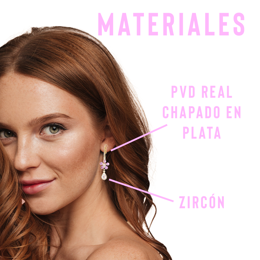 ✨ Pendientes De Cristal Fashion Flower ✨