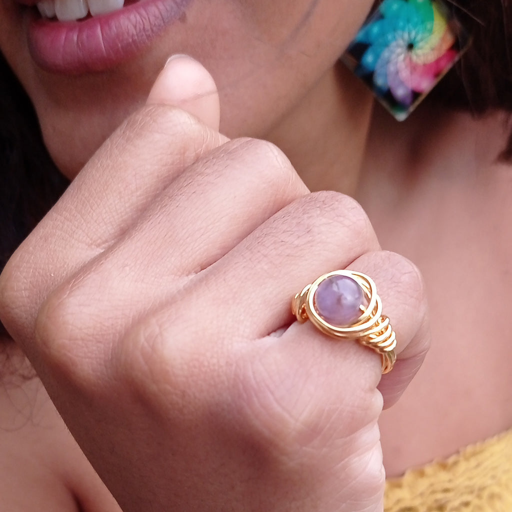 Anillo Piedra Amatista