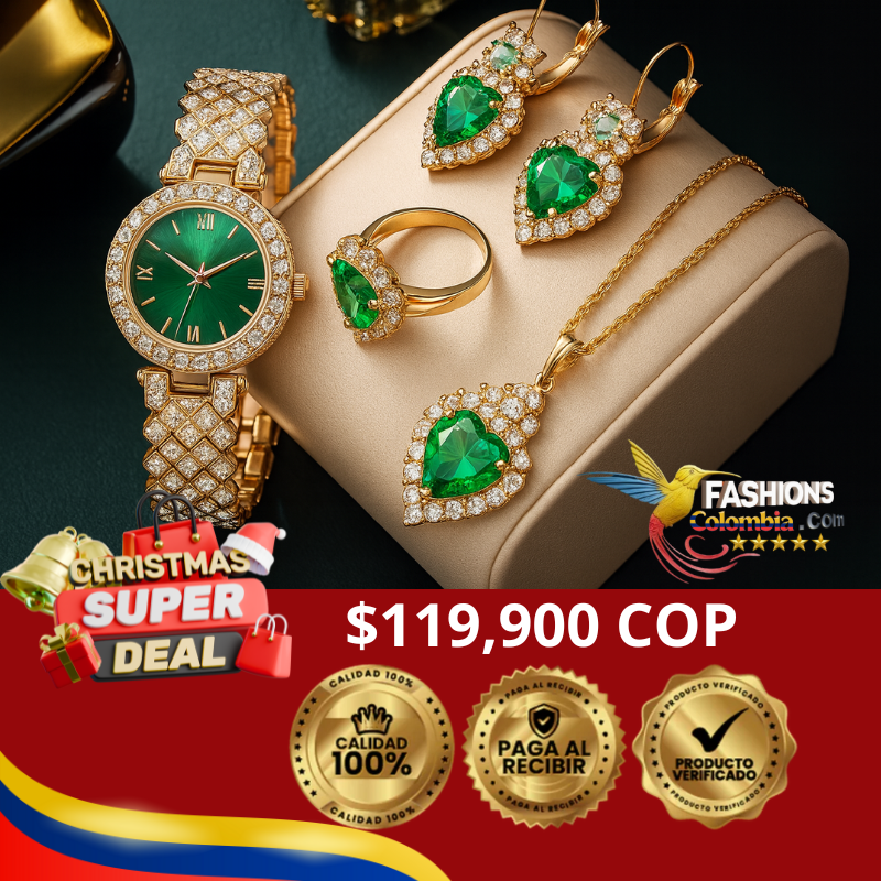 Juego de Reloj De Lujo Mujer 4 Piezas