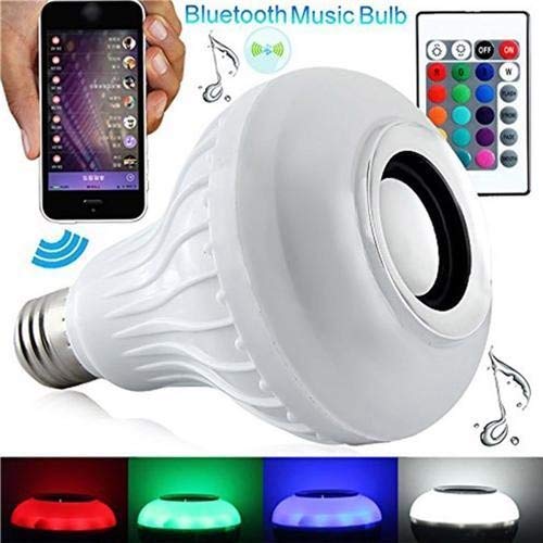 Bombillo LED Multicolor RGB con Parlante Bluetooth y Control Remoto