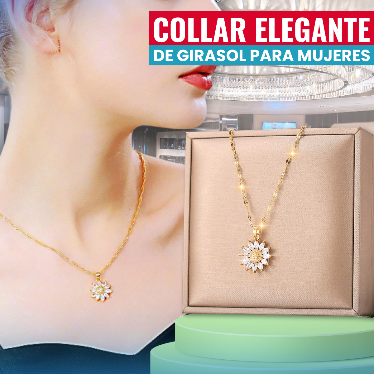 Collar de Girasol con Cristales! ✨🌻