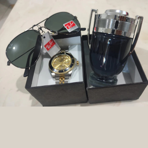 RELOJ ROLEX + GAFAS RAYBA + PERFUME INVICTUS