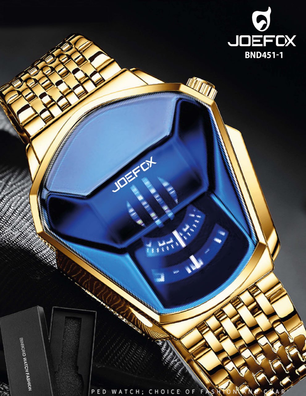 BND-451 RELOJ JOEFOX HORA GIRATORIA MET